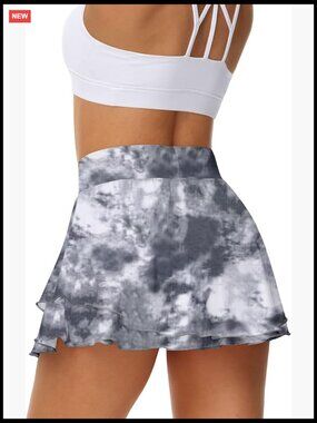 Women's Athletic Tennis Skirt with Pockets 13in Ruffle Golf Running Skort